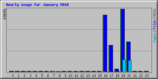 Hourly usage for January 2010